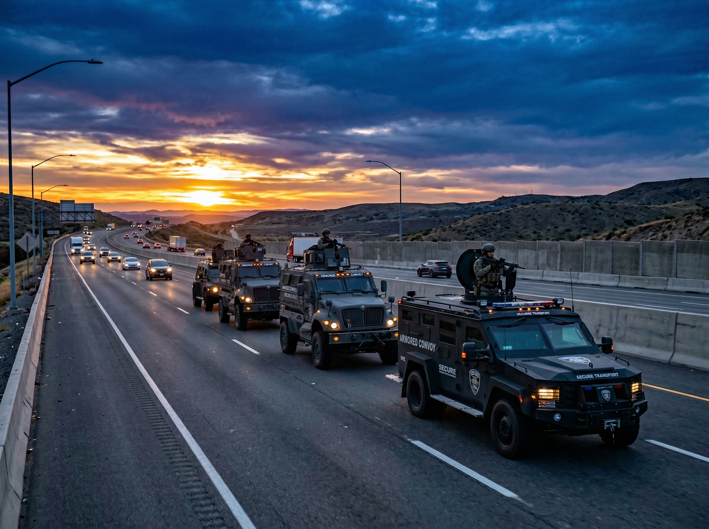 Secure transport operations at dusk